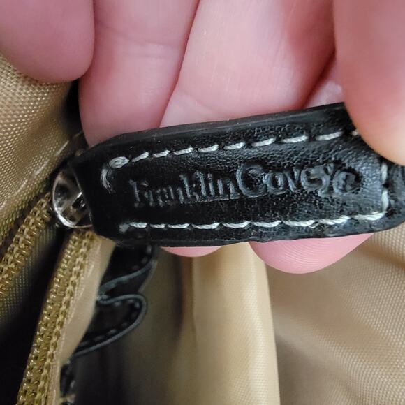 Franklin Covey Laptop Work Business Briefcase Tote Bag Purse Olive Black Nylon - Picture 7 of 12